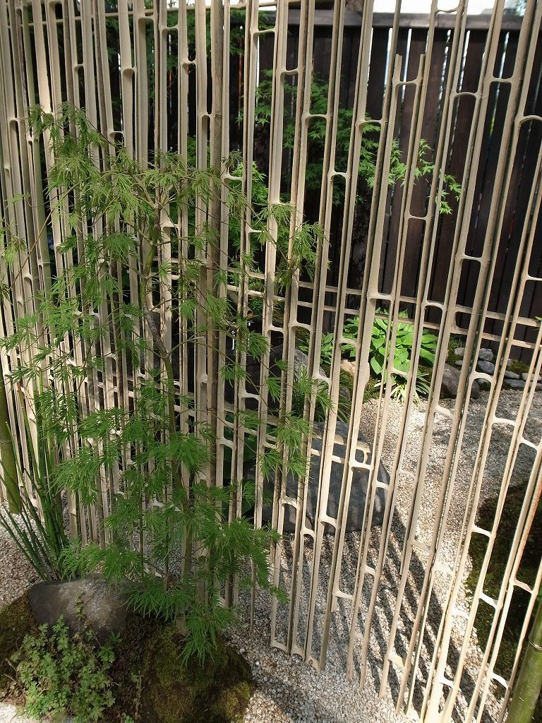 世田谷ガーデニングフェア 東京農大出展の竹の垣根 和風の庭 冨田秀雄建築アトリエ