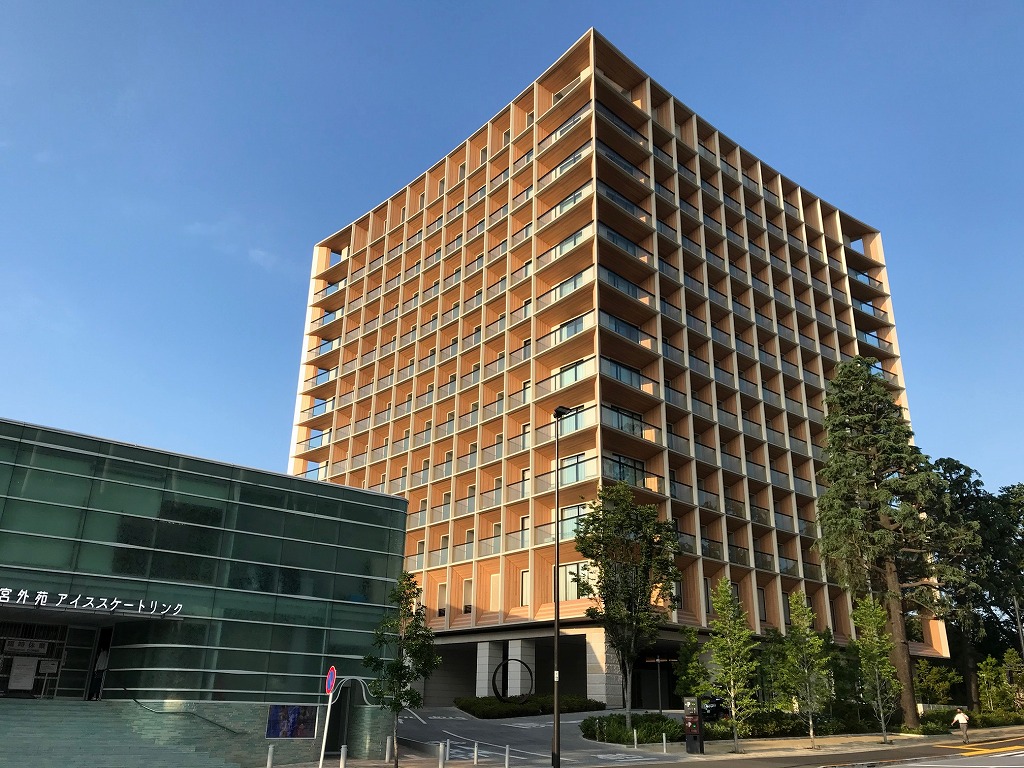 国立競技場隣接のﾎﾃﾙ 三井ｶﾞｰﾃﾞﾝﾎﾃﾙ神宮外苑 冨田秀雄建築アトリエ